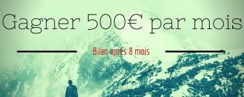 Earn 500€ per month with internet, review after 8 months